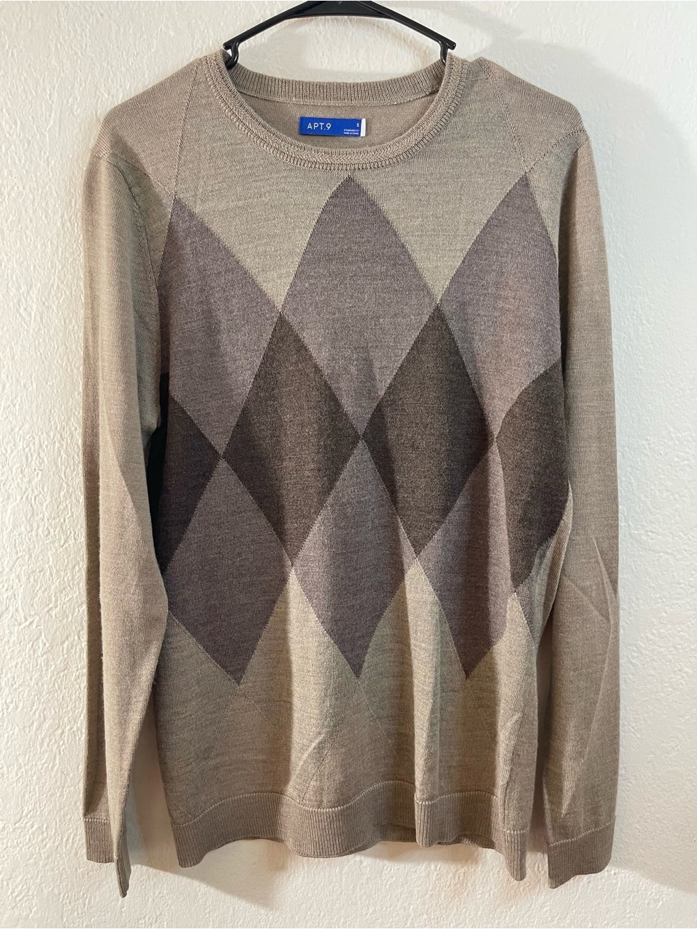 Apt. 9 Merino Blend Crewneck Long Sleeve Sweater Men Small Old Money Preppy